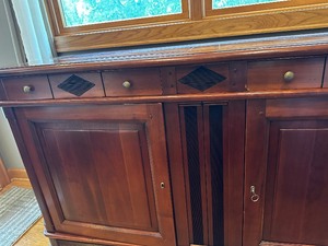 lot 1 image: Rare German Biedermeier Buffet With Key And Secret Compartment in Beautiful Condition Value Range $2500-5000