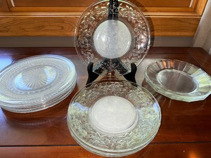 lot 48 image: Variety Of Glass Salad Plates As Seen In Photo