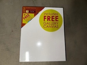 lot 246 image: Set Of Two 11 x 14 Stretched Canvases Plus A Free Gallery Canvas.
