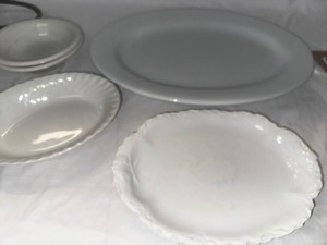 lot 124 image: Box Of Various White Serving Platters