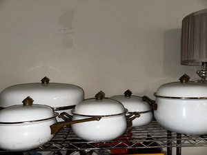 lot 147 image: Entire Set Of White Cookware
