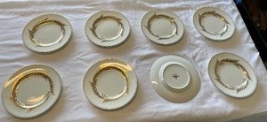 lot 184 image: Set Of 8 Minton Bone China, Malta SaladDessert Plates