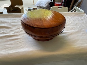 lot 178 image: Antique Wooden Rice Box Barrel Measuring 11 12 x 6