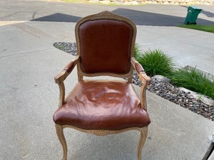 lot 179 image: Wood Carved Armchair  Accent Chair Measuring 26 Inches Wide 22 Inches Deep 44 Inches Tall
