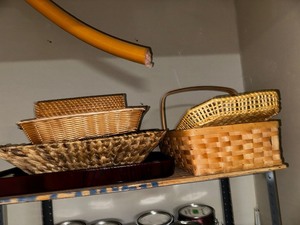 lot 257 image: Set Of Multiple Woven Baskets Of Varying Sizes