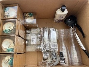 Box of Miscellaneous Wedding Core and Serving Utensils.