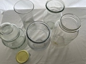 Variety of Glassware and Vases. 7 Pieces.