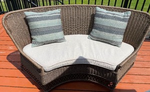 Deck Couch, Cushions and Pillows. Dimensions 6 feet L x 35 inches W x 35 inches H