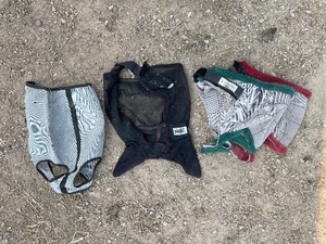 4 Equine Horse Black Fly Masks