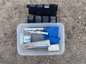 Horse Wraps, Pair Of Equi-prene Horse Boots, Dmso And Butapaste