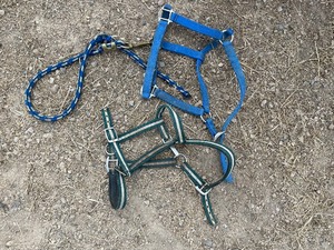 Two 1 Inch Horse Harnesses With Nickel Hardware One Weaver One Unknown