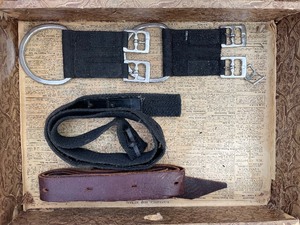 Pair Of English To Western Girthcinch Leather Strap, And Nylon Strap