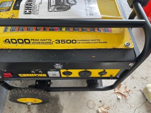 Brand New Champion 4000 Peak Watt Portable Generator With Cover
