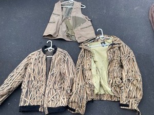 Two Cattail Camouflage Hunting Jackets, Size, Large And Vest