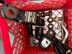 Bucket of receiver adapters and ball hitches