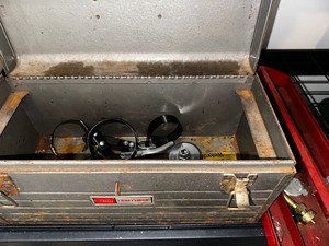Vintage Craftsman toolbox and contents
