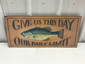 lot 133 image: Wood Fishing Sign