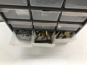 lot 152 image: 18 Drawer Parts Organizer Full of Parts