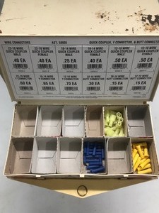 lot 161 image: 5 Drawer Parts Organizer Full of Parts