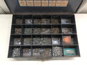 lot 165 image: 24 Compartment Parts Organizer Full of Parts
