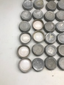 lot 174 image: Lot of Vintage Metal Canning Lids and More -Most of Them say Ball on Top of the Lids