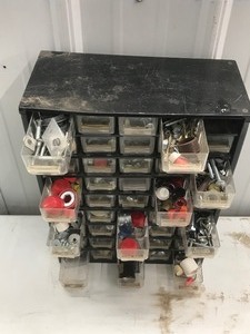 lot 199 image: Parts Organizer with Nuts - Bolts - Screws and More