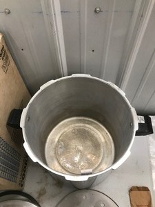 lot 220 image: 22 Quart Aluminum Presto Cooker in the Original Box