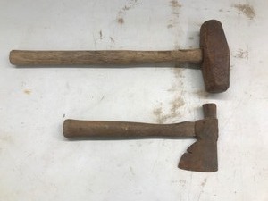 lot 225 image: Hatchet & Sledge Hammer
