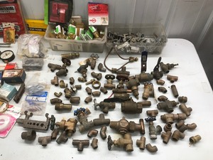 lot 226 image: Lot of Auto Parts, Gaskets, Brass Fittings, Screws and More