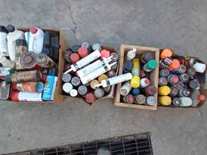 lot 110 image: 4 Boxes of paint and more