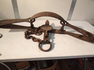 lot 97 image: Vintage Grizzly Bear trap - American Fur and Trade Company HBC No.6 - 44 in. Long