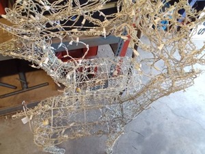 lot 86 image: 2 Lighted reindeer lawn ornament