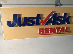 lot 72 image: Rental sign with raised letters