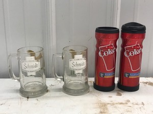 lot 257 image: Schmidt Beer Collector Series Glasses & Coke Cups