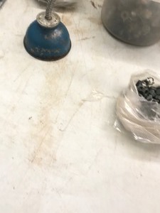 lot 287 image: Oil, House Wash, Welding Flux, Bars Leak, Paint Thinner, Vintage Oil Can, Metal Plates, Nuts, Bolts & More