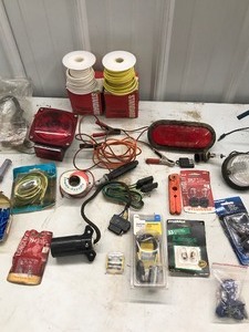 lot 327 image: Trailer Harnesses, Electrical Wire, Trailer Lites & More