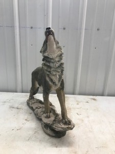 lot 496 image: Wolf statue