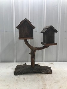 lot 486 image: 2 Bird houses on Drift Wood