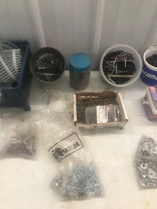 lot 105 image: Bolts, nuts, screws and nails