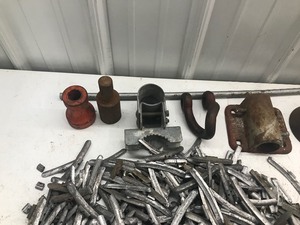 lot 614 image: Lg lot of lead for tire balancing, vintage tools and more