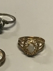 lot 668 image: lot of sterling silver, gold, and karat jewelry (see details)