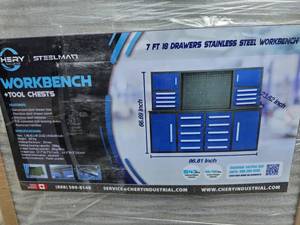 lot 50 image: Steelman Work Bench 7FT- 18D Blue