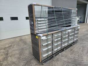 lot 46 image: Steelman Work Bench Stainless Steel  Model# H9.5FT-30D-01B