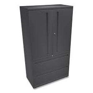 HON 700 Series Lateral File wStorage Cabinet, 36w x 19-14d, Charcoal