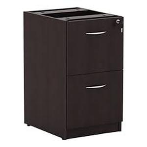 Alera ALEVA542822ES Valencia Espresso Two-Drawer Full Pedestal - 15 58 x 20 12 x 28 12
