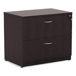 lera Valencia Series Two Drawer Lateral File, 34w x 22 34d x 29 12h, Espresso