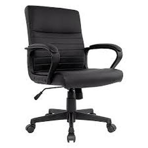 Tervina Ergonomic Luxura Swivel Manager Chair, Black (56904V-CC)