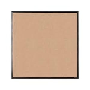 U Brands Cork Bulletin Board, 35 x 35, Black Aluminum Frame