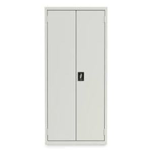 Fully Assembled Storage Cabinets, 3 Shelves, 30 x 15 x 66, Light Gray