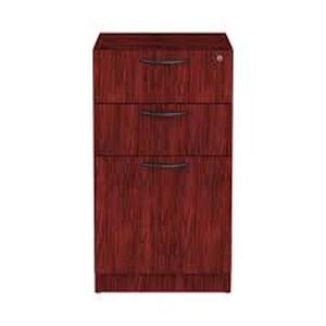 Alera Valencia BoxBoxFile Full Pedestal, 15 58w x 20 12d x 28 12h, Mahogany